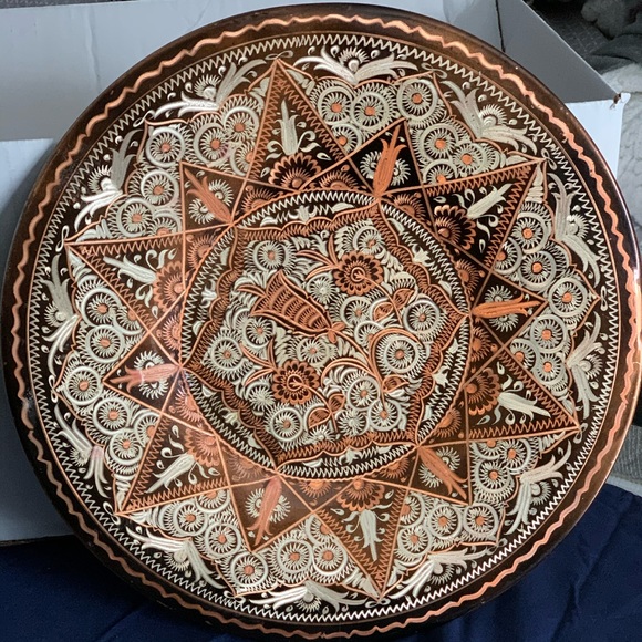 Wall Art Etched Copper Turkish Wall Plate Erzincanlilar Poshmark